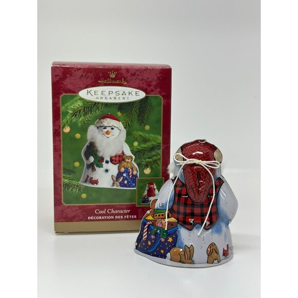 VTG Hallmark Keepsake Ornament Cool Character Snowman 2000 By Linda Sickman Tin - Picture 3 of 5